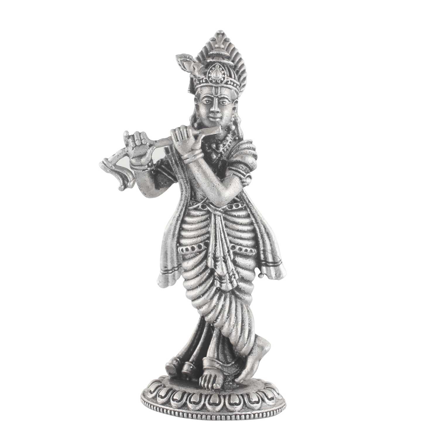 Krishna Pure Silver 925 Statue