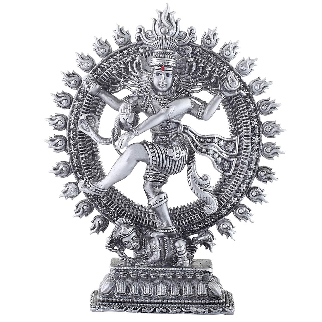 Silver Lord Shiva Shankar Dancing Natraj/Nataraja Idol