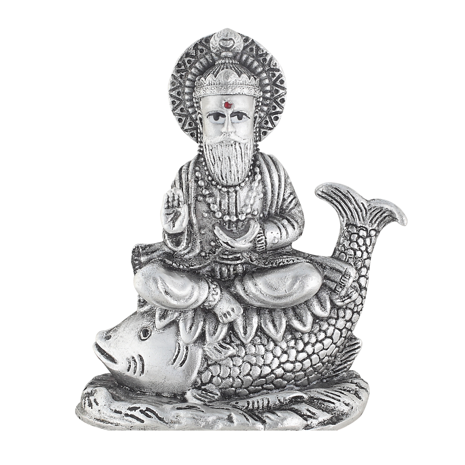 Silver Jhulelal God Idol