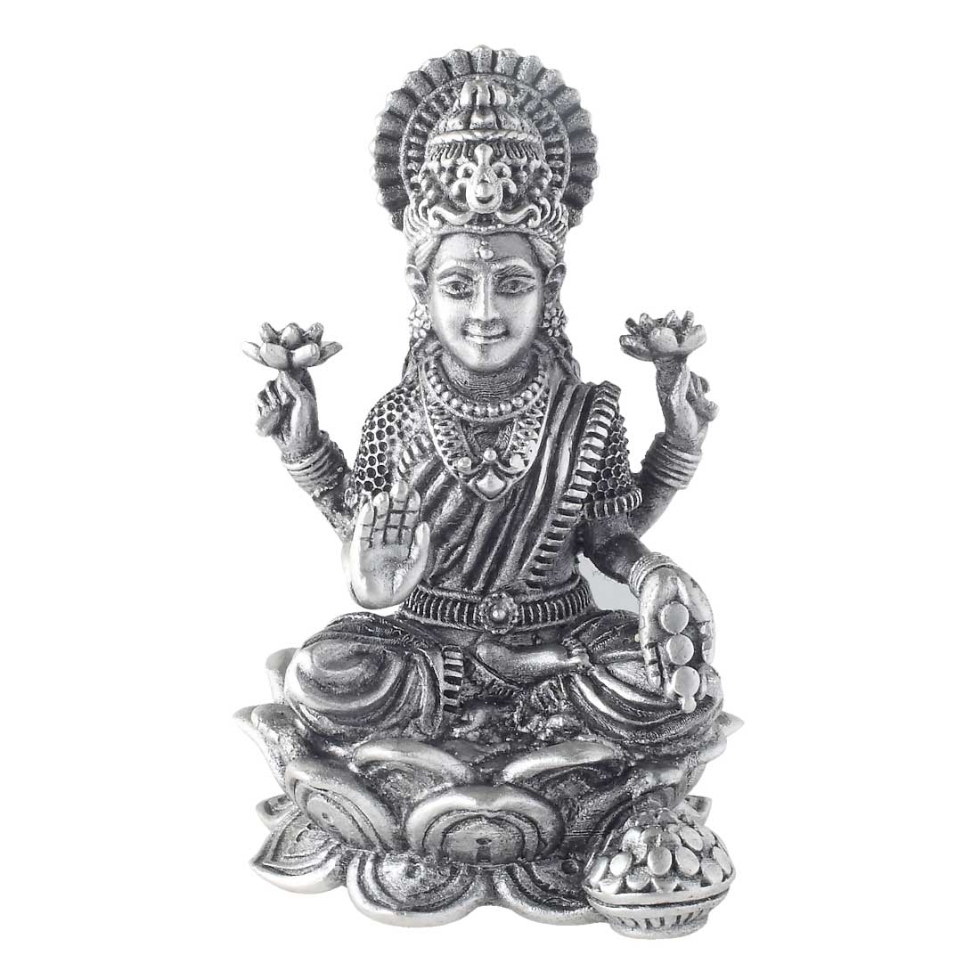 CaratCafe Silver Laxmi Idol for Car Dashboard