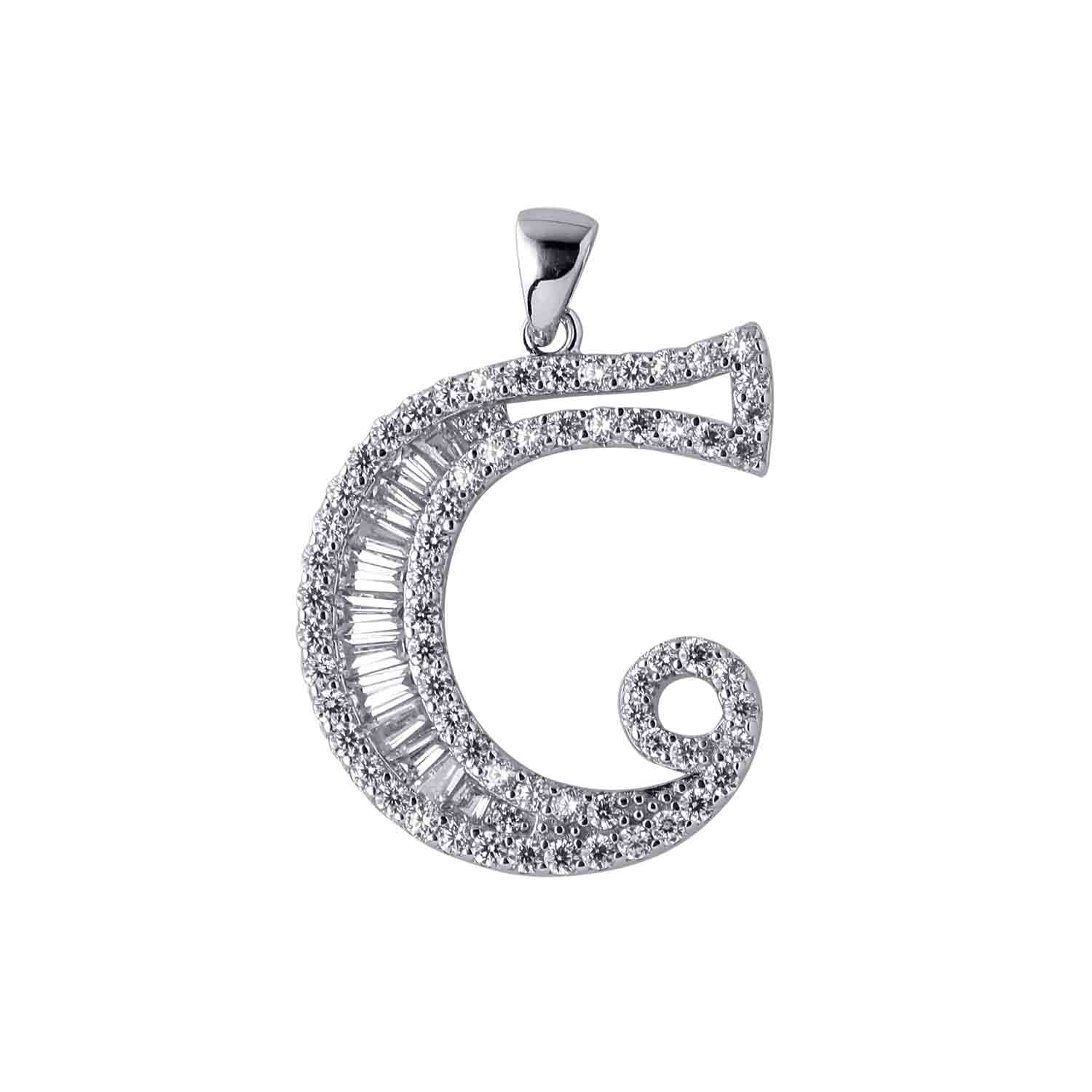 Alphabet C 925 Silver Pendant