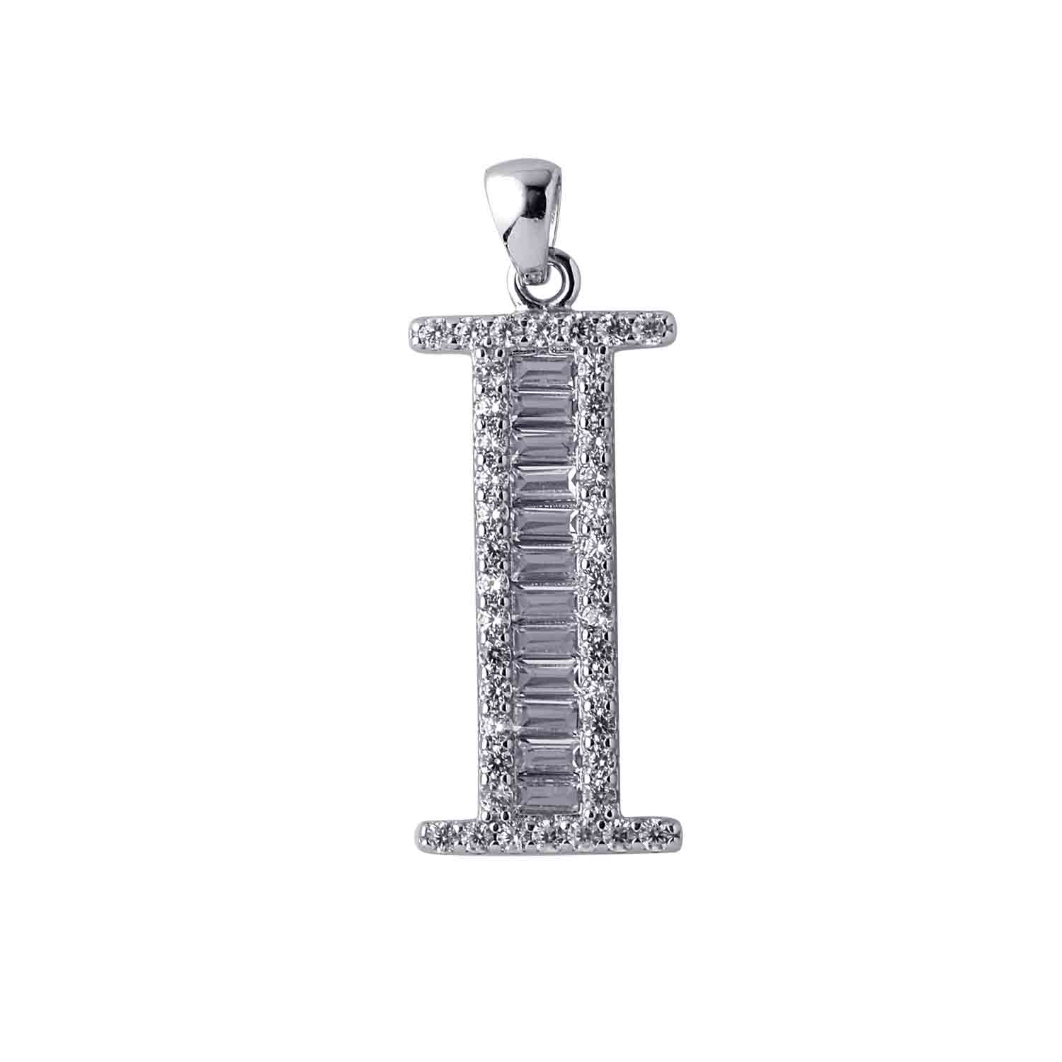 Alphabet I 925 Silver Pendant