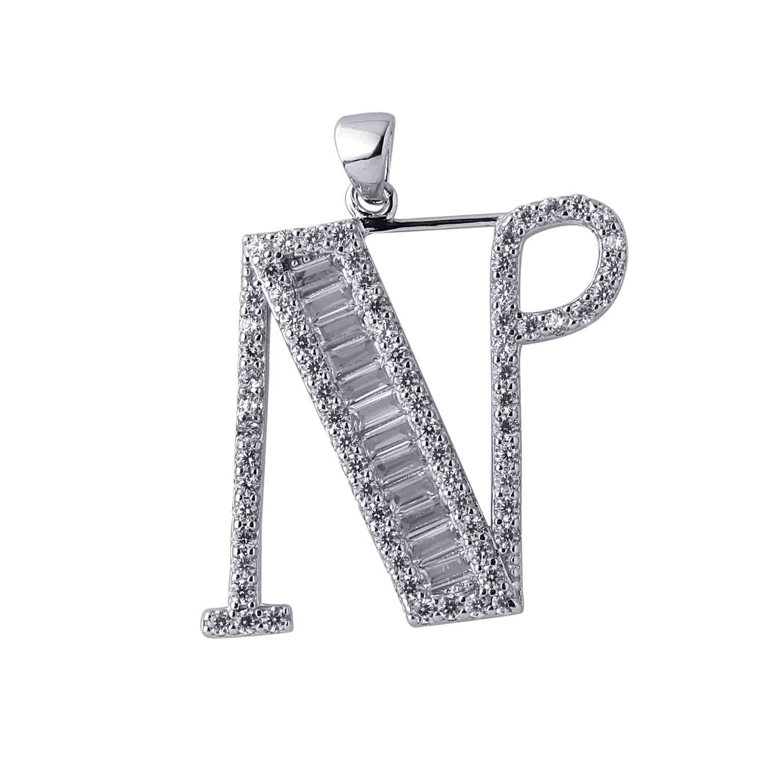 Alphabet N 925 Silver Pendant