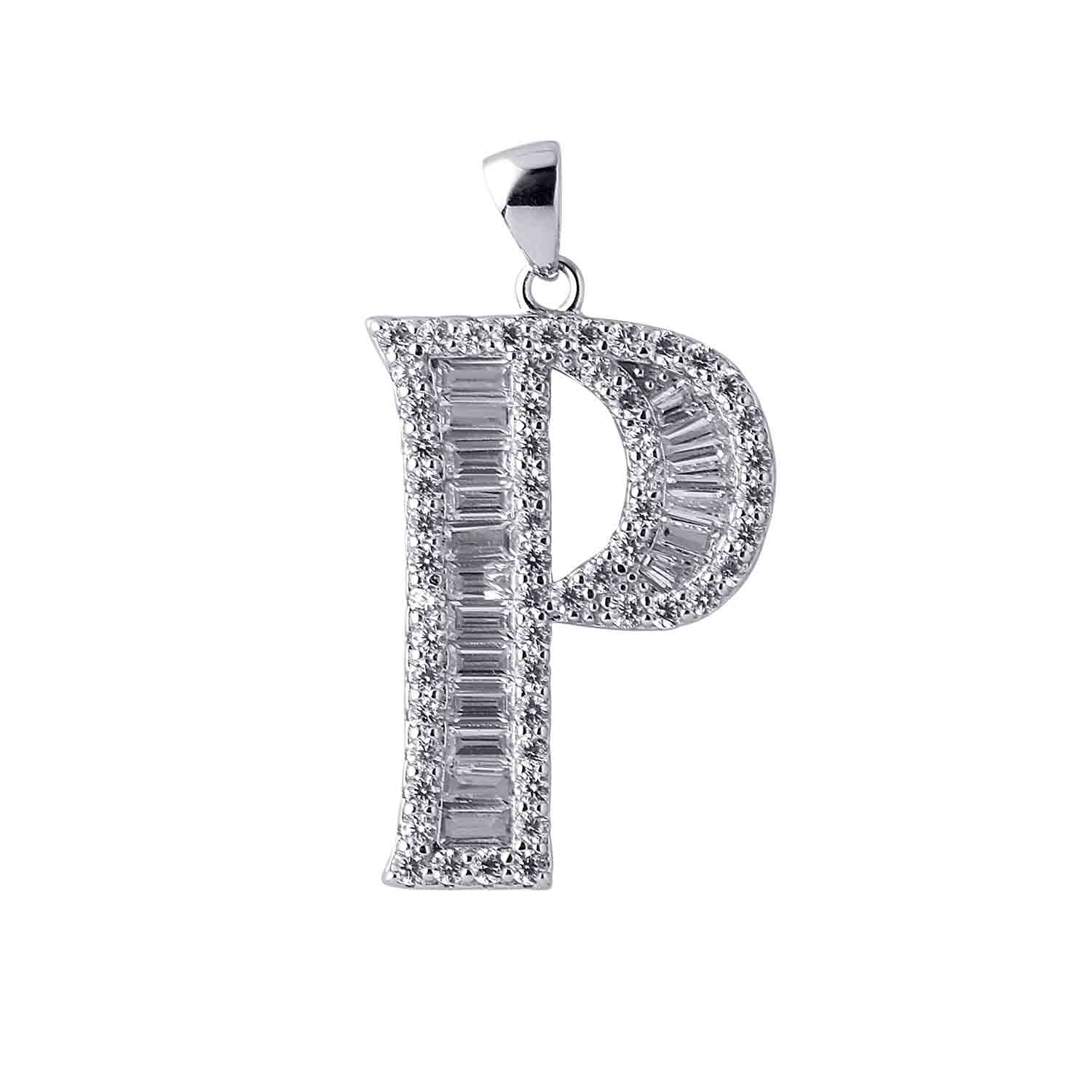 Alphabet P 925 Silver Pendant