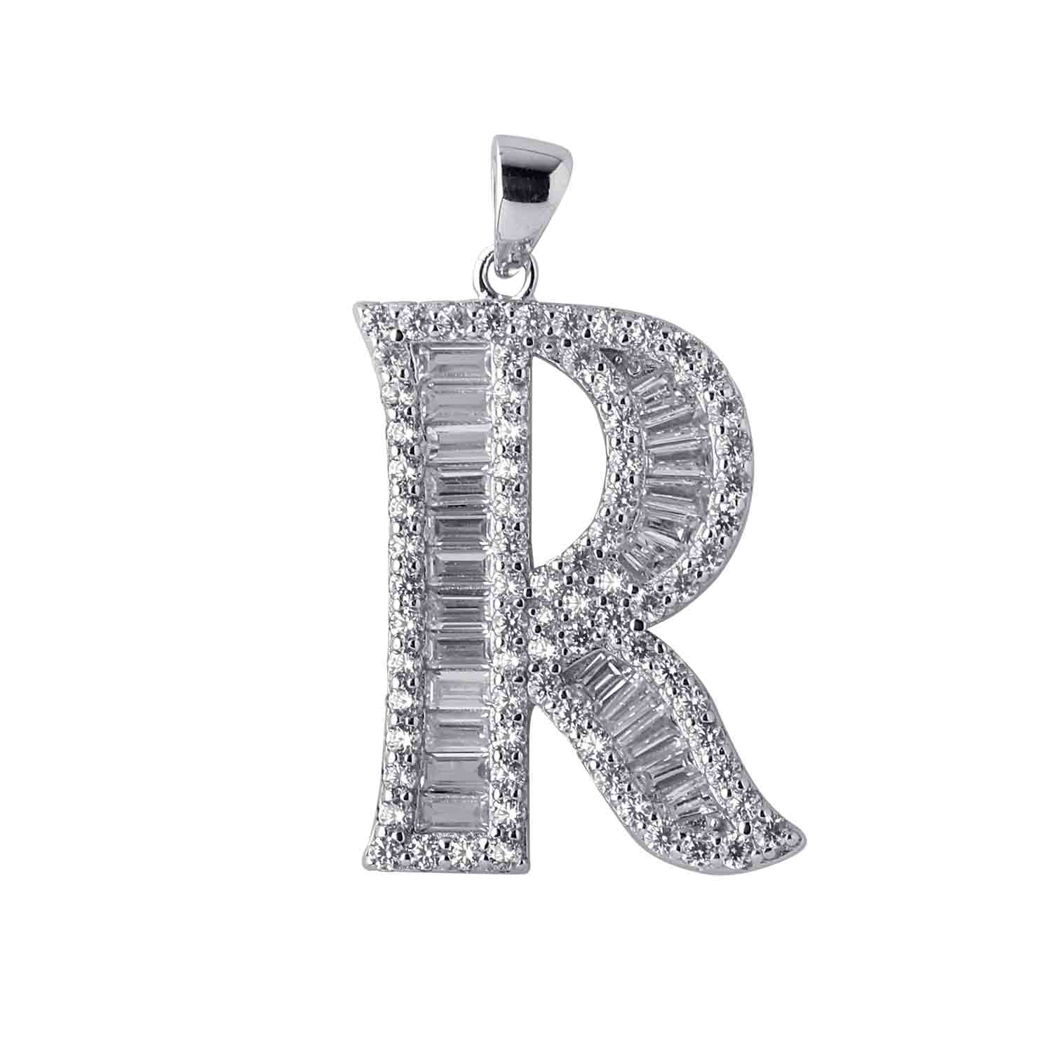 Alphabet R 925 Silver Pendant
