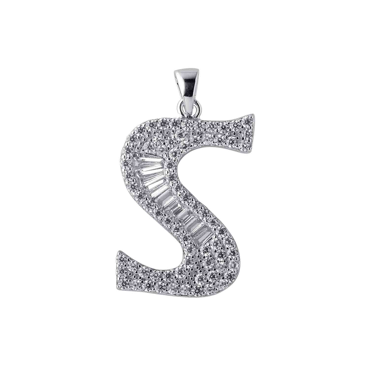 Alphabet S 925 Silver Pendant