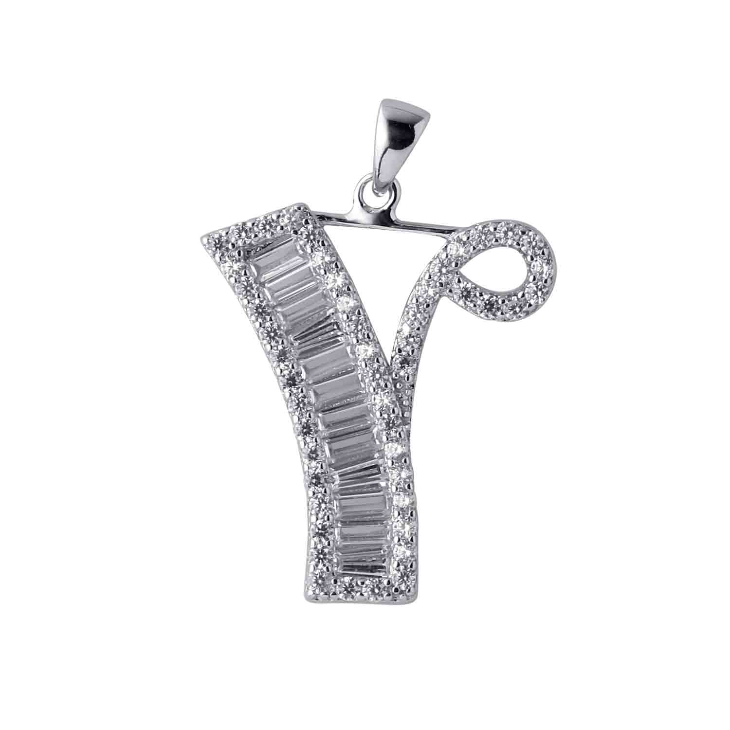 Alphabet Y 925 Silver Pendant