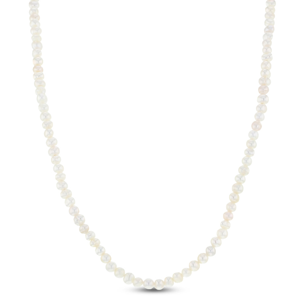 Freshwater Cultured Pearls 3.5mm Baby / Kids / Teen Necklace Strand - Sterling Silver