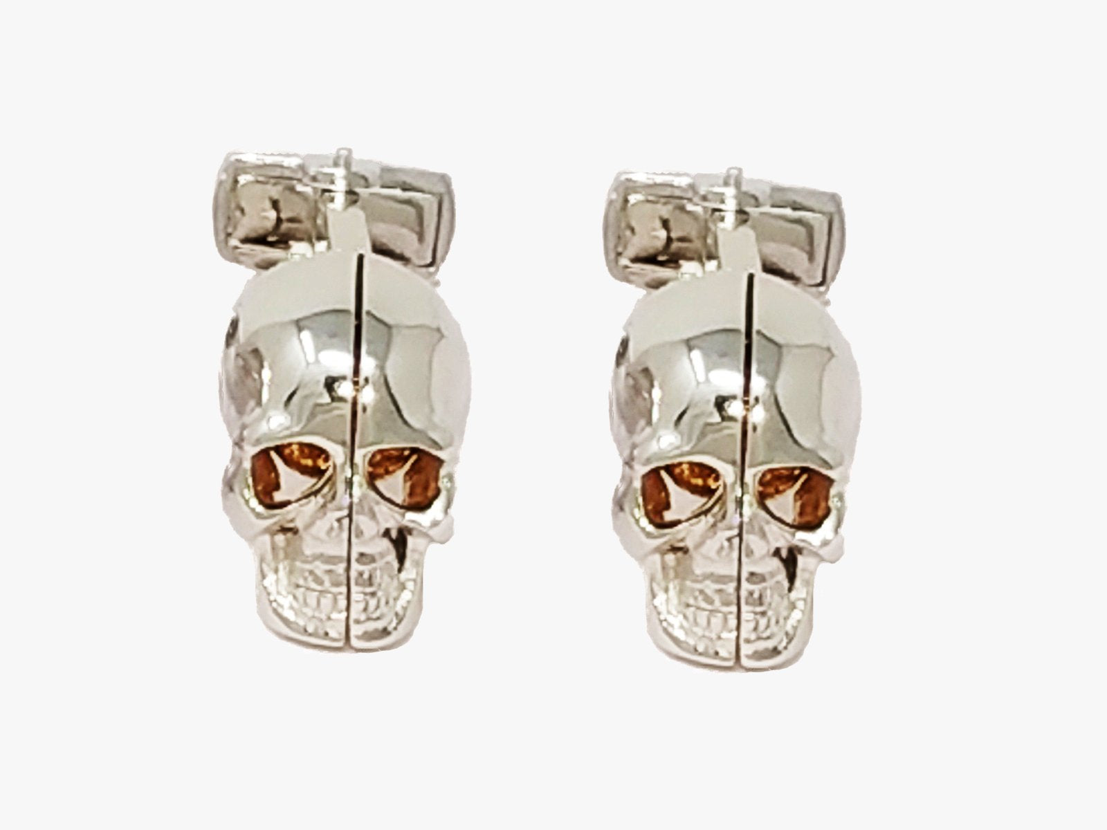 Sterling Silver Skull Cufflinks