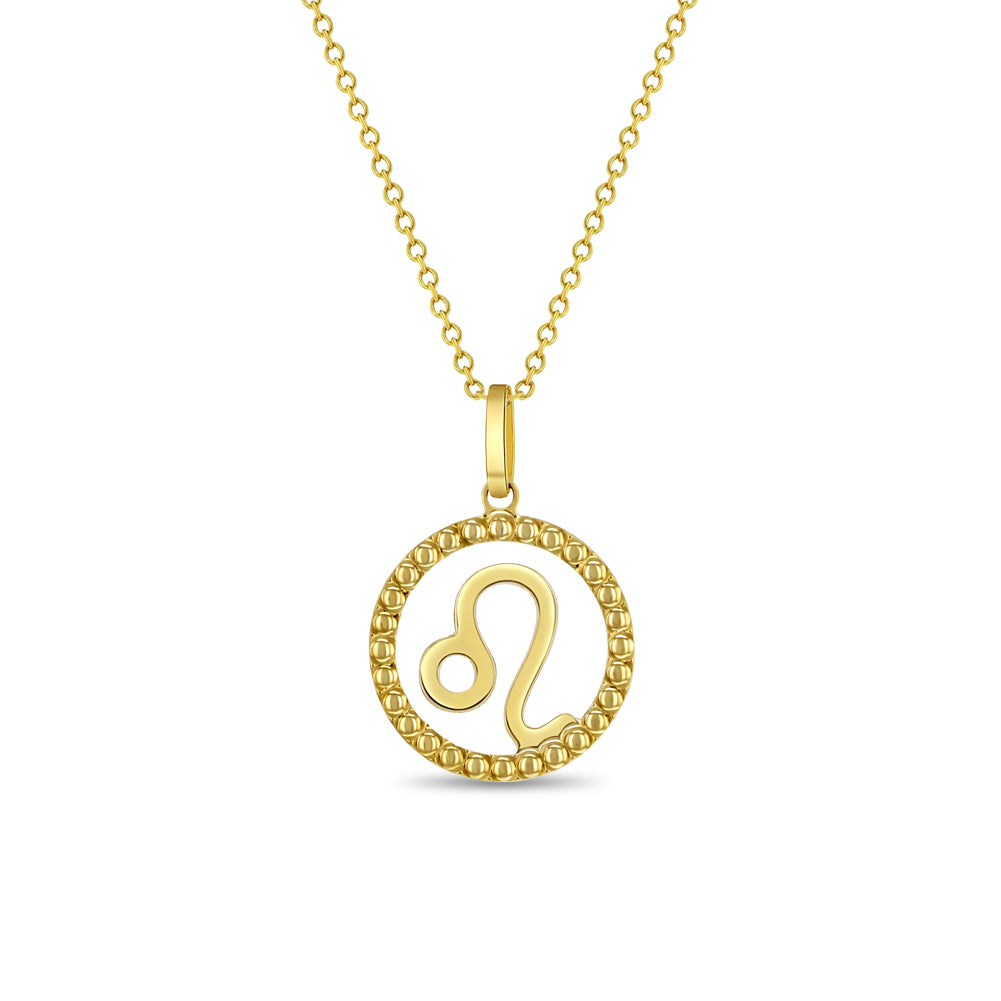 14k Gold Zodiac Coin Kids / Children's / Girls Pendant/Necklace