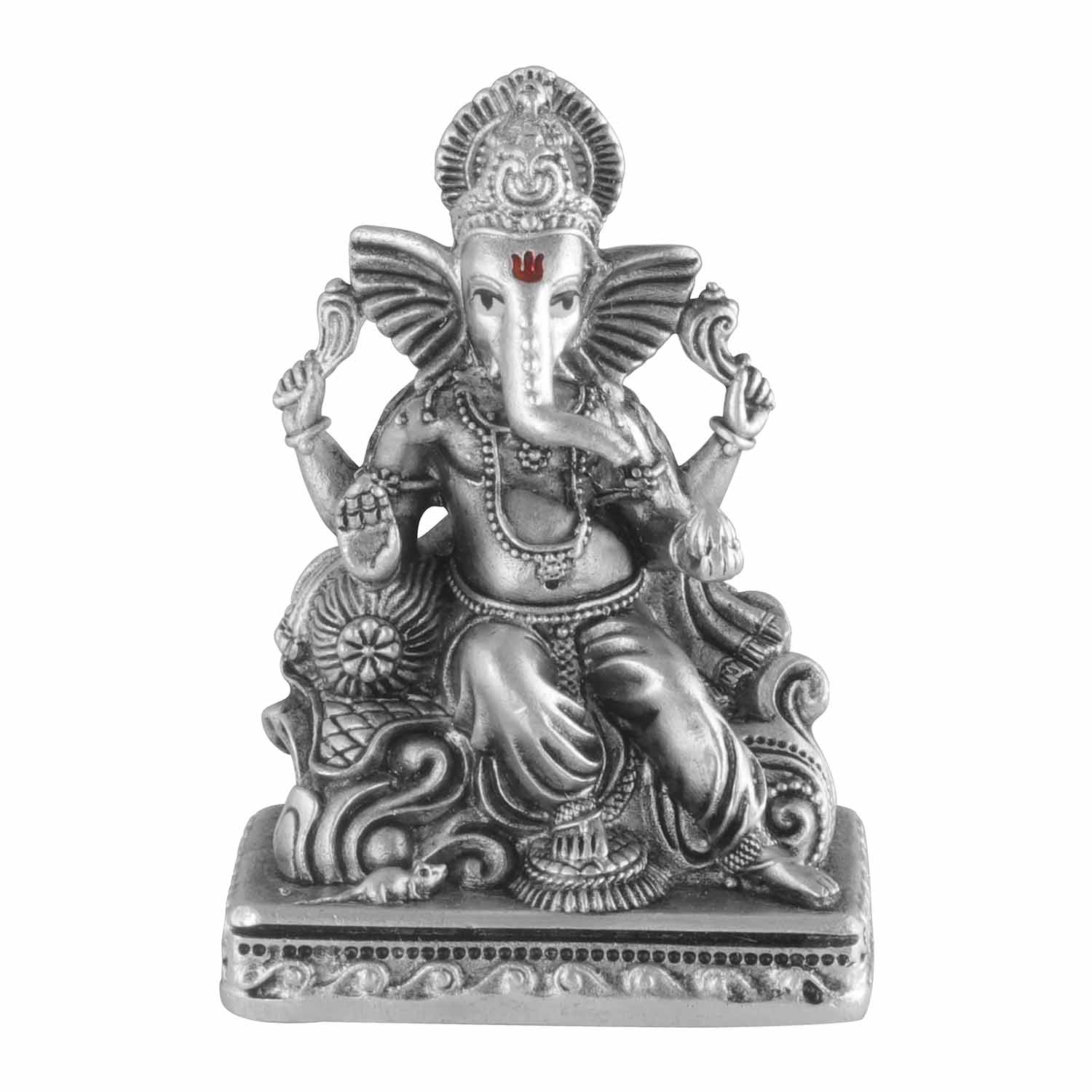 Silver Ganesha Idol for Car/Home/Office