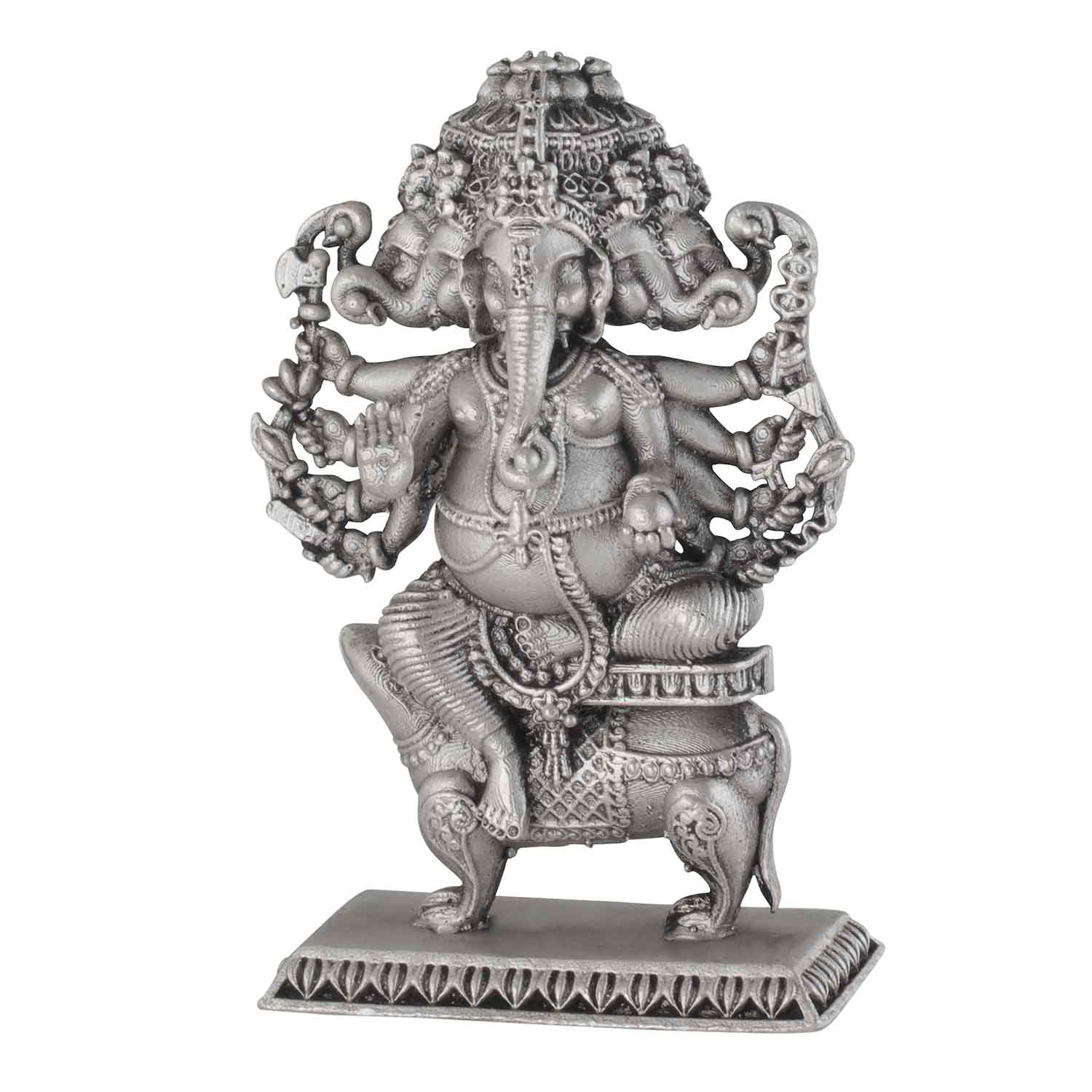 Silver Ganesha Panchmukhi (5 Heads) Idol