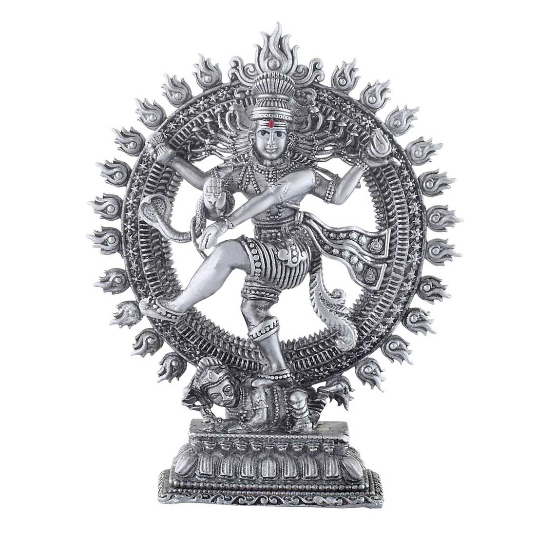 Silver Lord Shiva Shankar Dancing Natraj Home & Office Decor