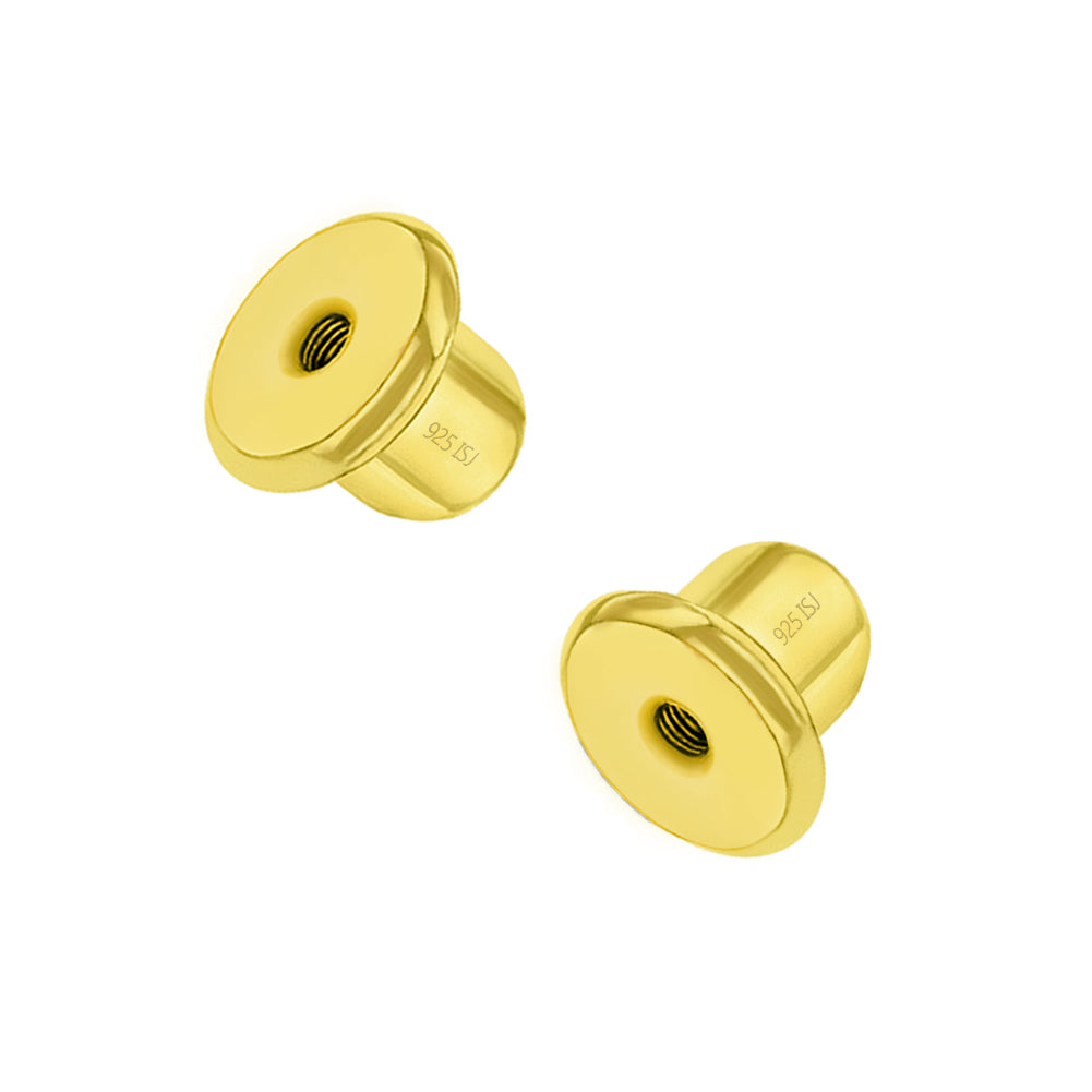 925 Sterling Silver Gold Plated Earring Screw Backs Only Fits In Season Jewelry for Girls
