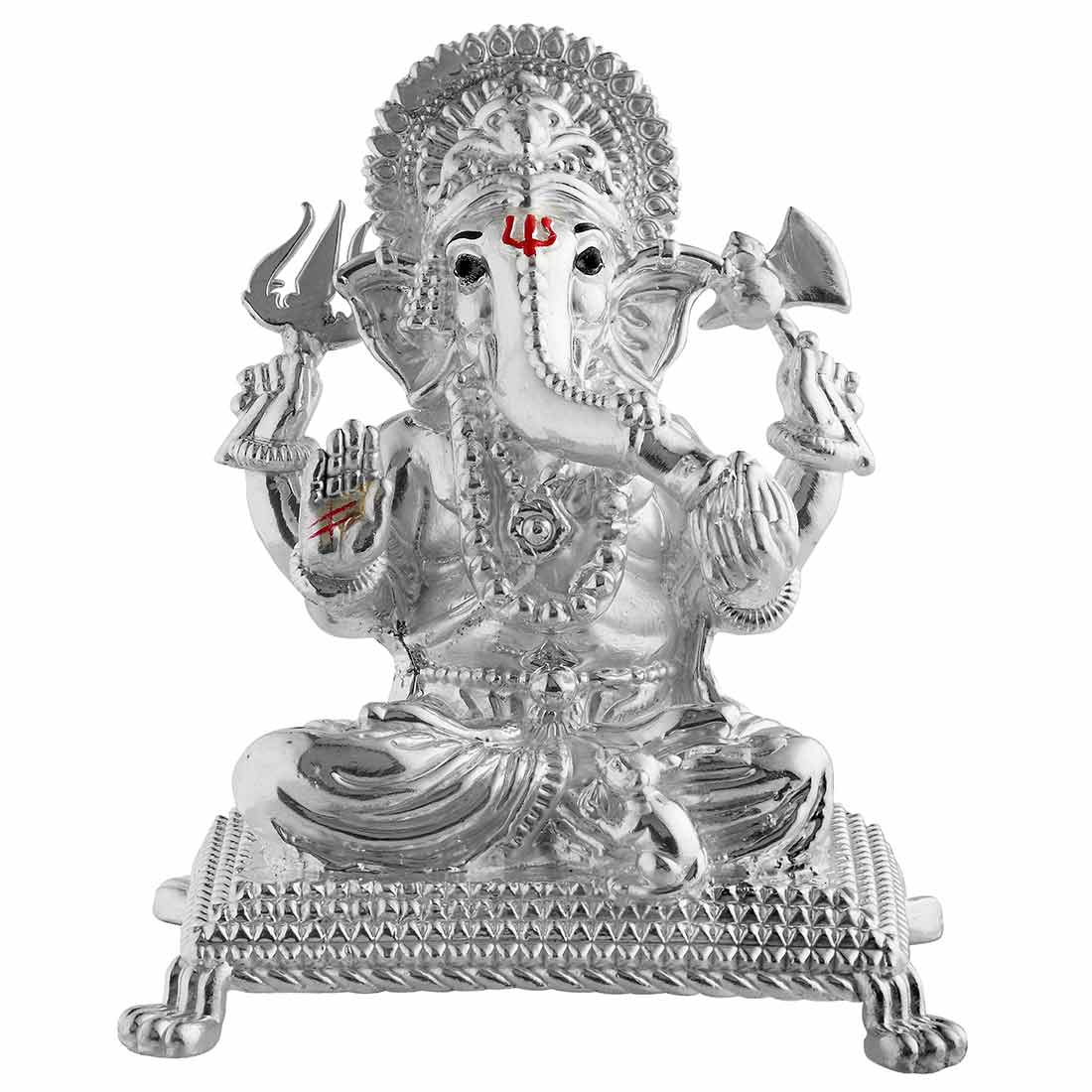 Pure Silver 990 Patla Ganpati Idol
