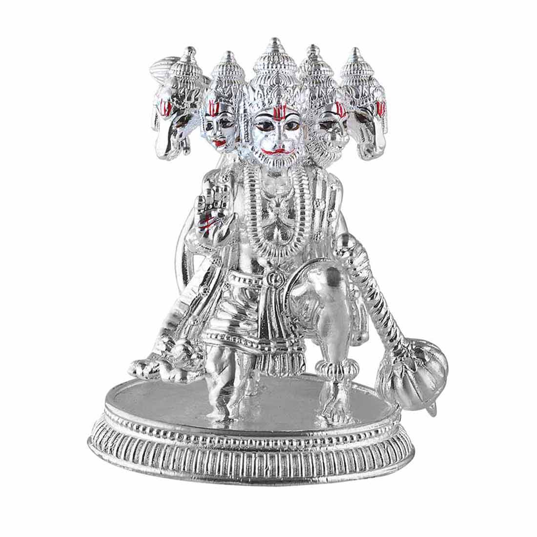 Pure Silver 990 Panchmukhi Hanuman Idol