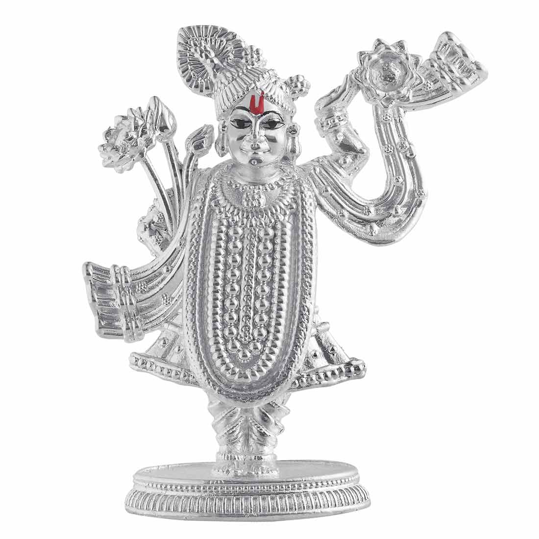 Shreenathji Of Nathdwara Temple Idol Pure Silver 990