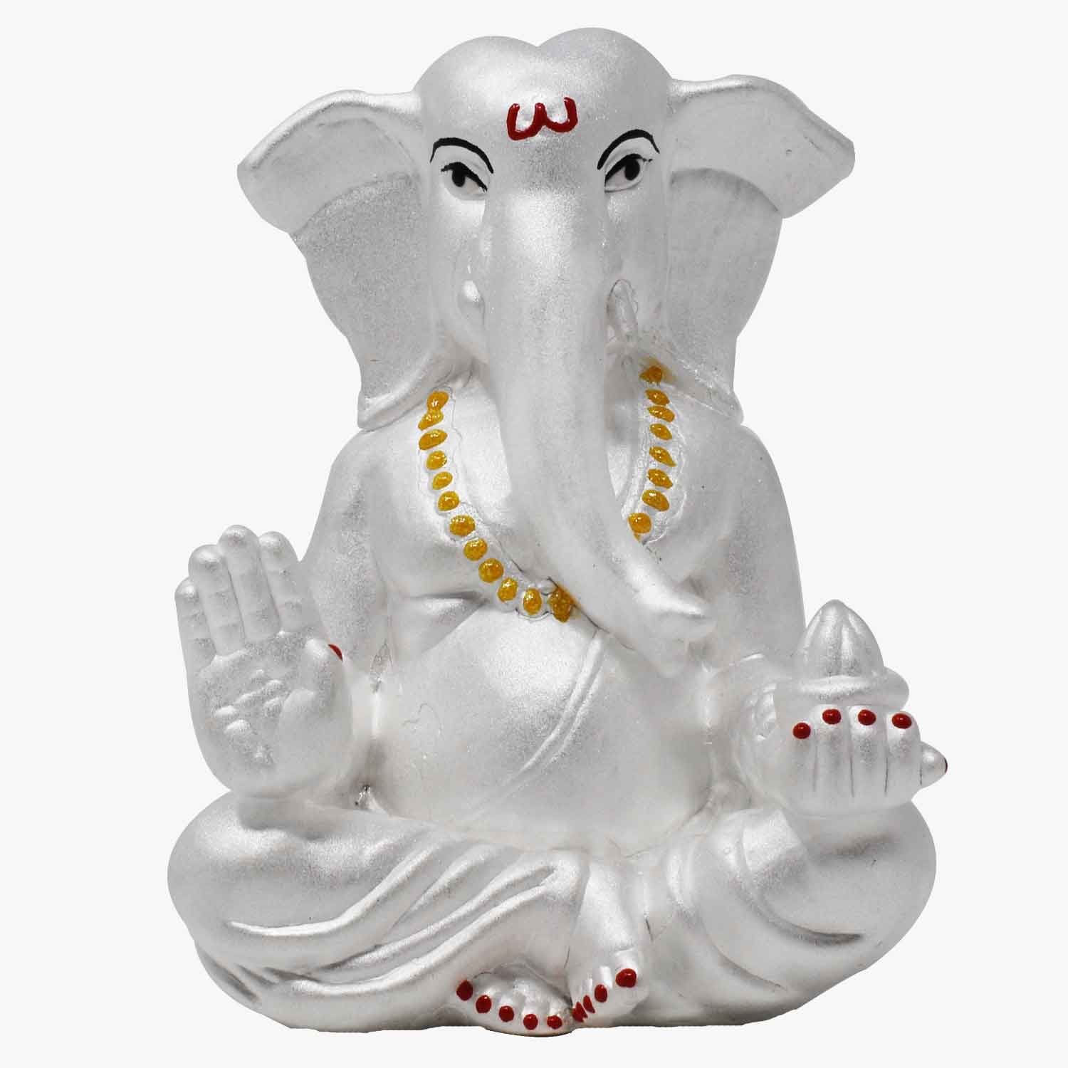 Sitting Ganesha Pure Silver Idol