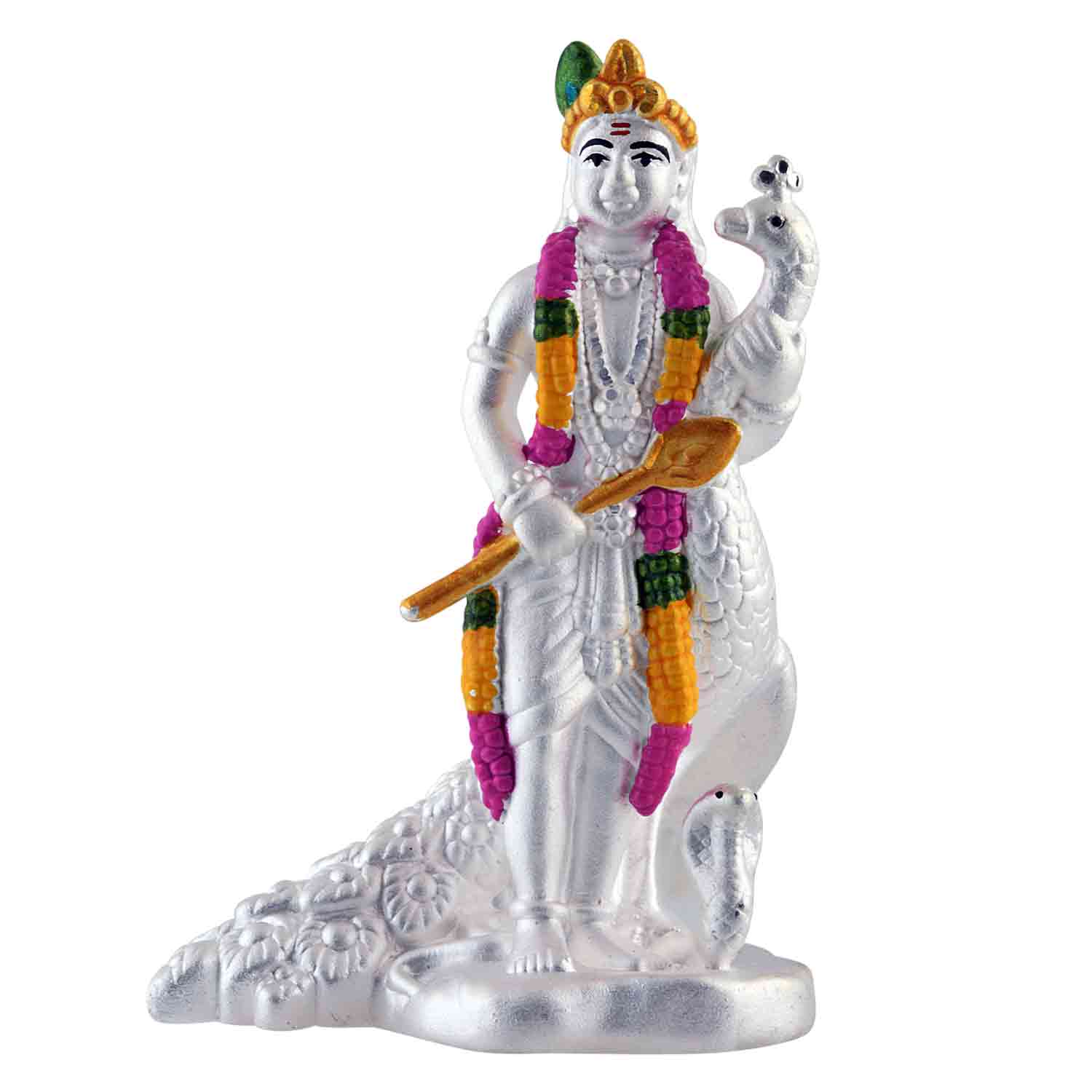 Pure Silver 990 Lord Murugan Statue