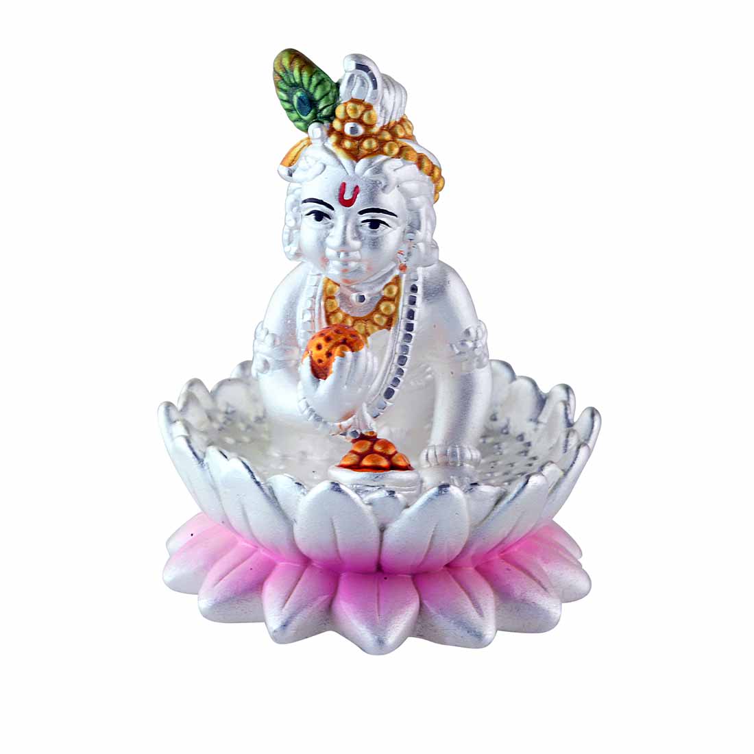 Pure Silver 990 Colour Bal Gopal Krishna Idol