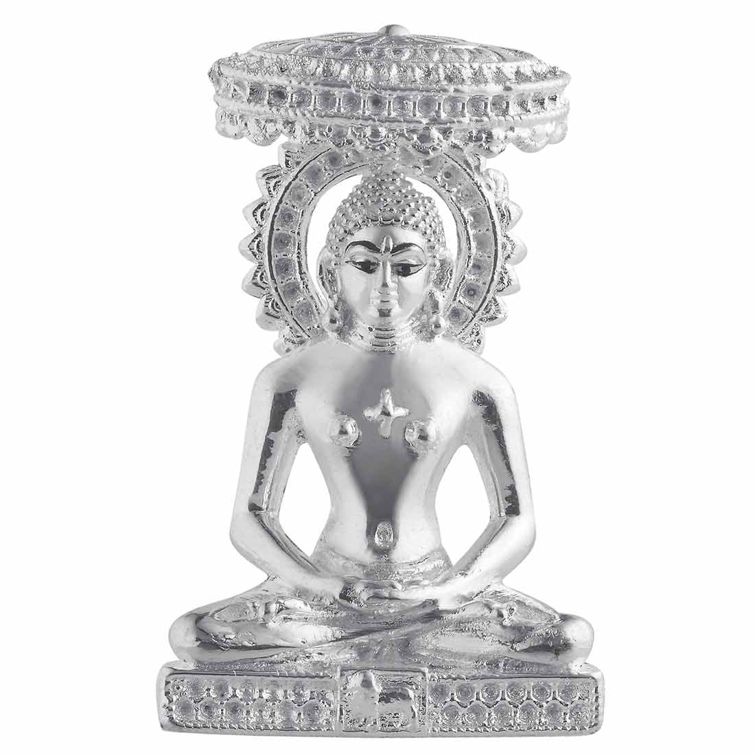Pure Silver 990 Chatra Mahavir Idol