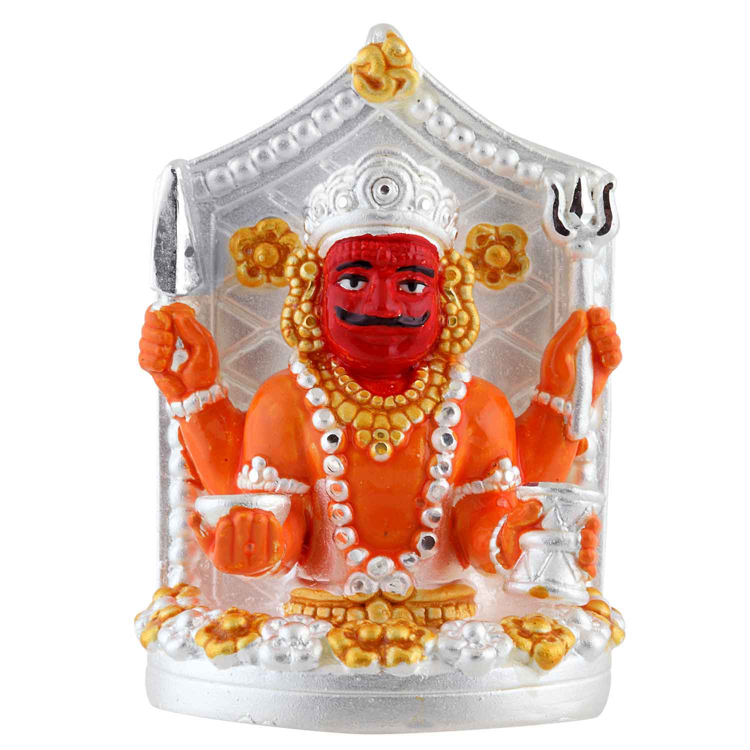 Pure Silver 990 Nakoda Bhairav Nath Idol Statue