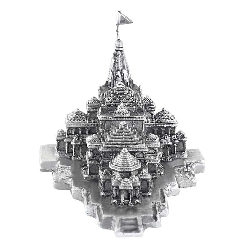Silver Shree Ram Ayodhya Temple 3D Model in Pure Silver