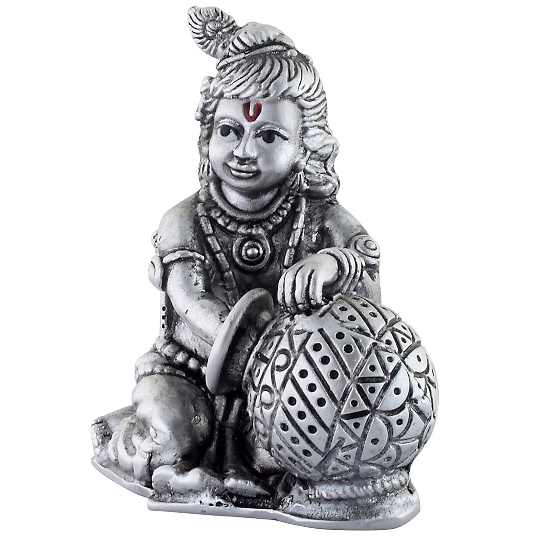 Silver Bal Gopal Krishna Idol Home Décor Silver Hindu God Figurine