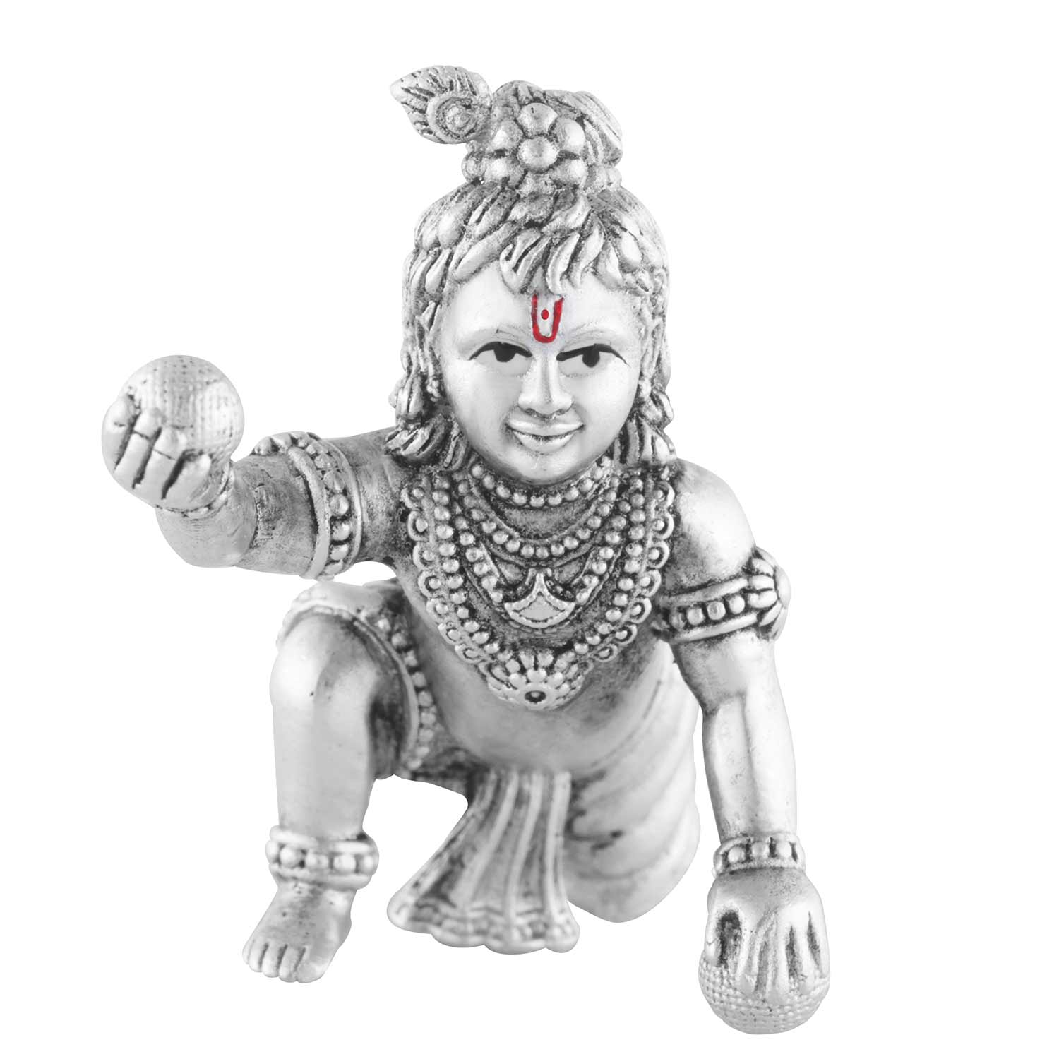 Silver Bal Gopal Krishna Idol
