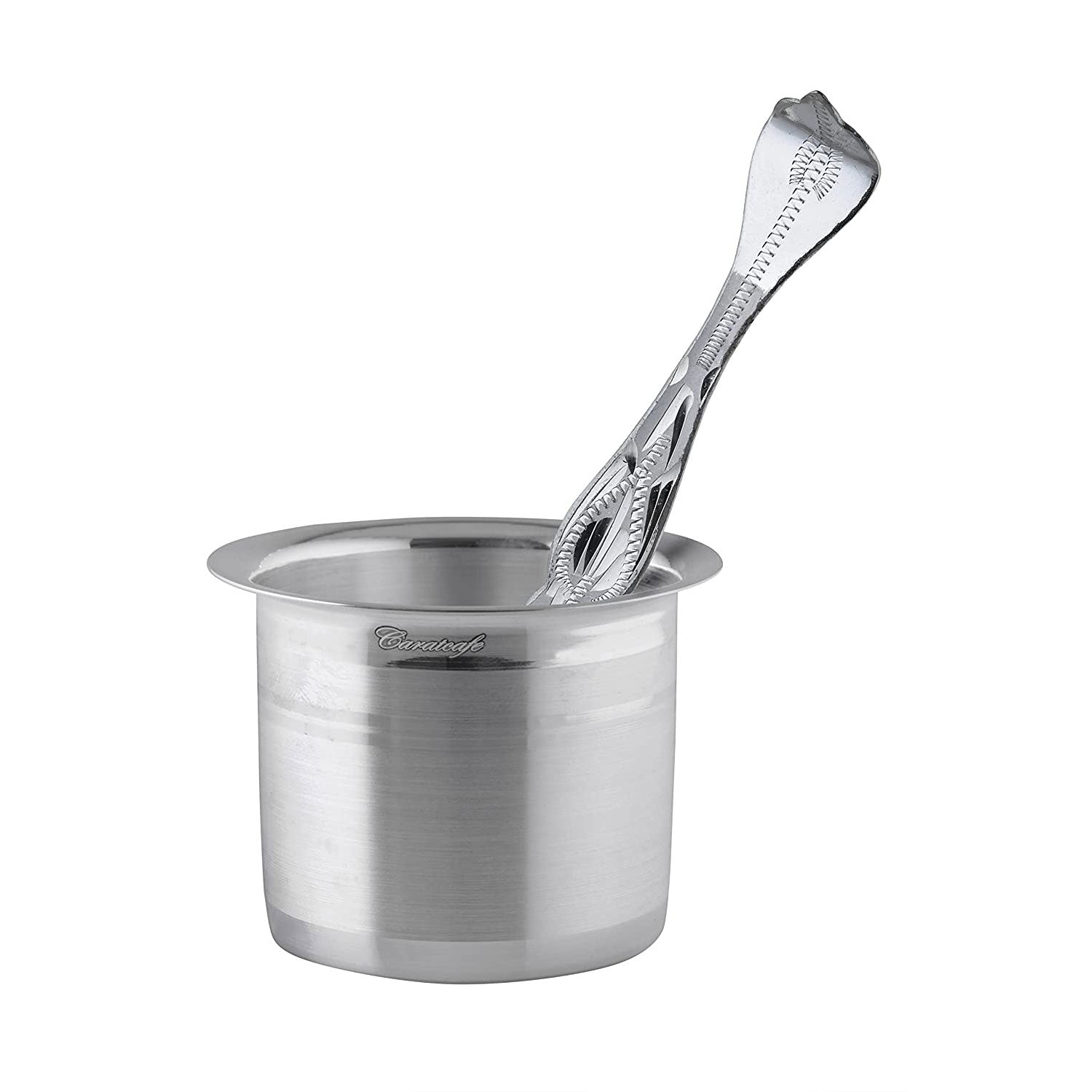 CaratCafe Pure Silver Panchapatra Set of Glass + Spoon