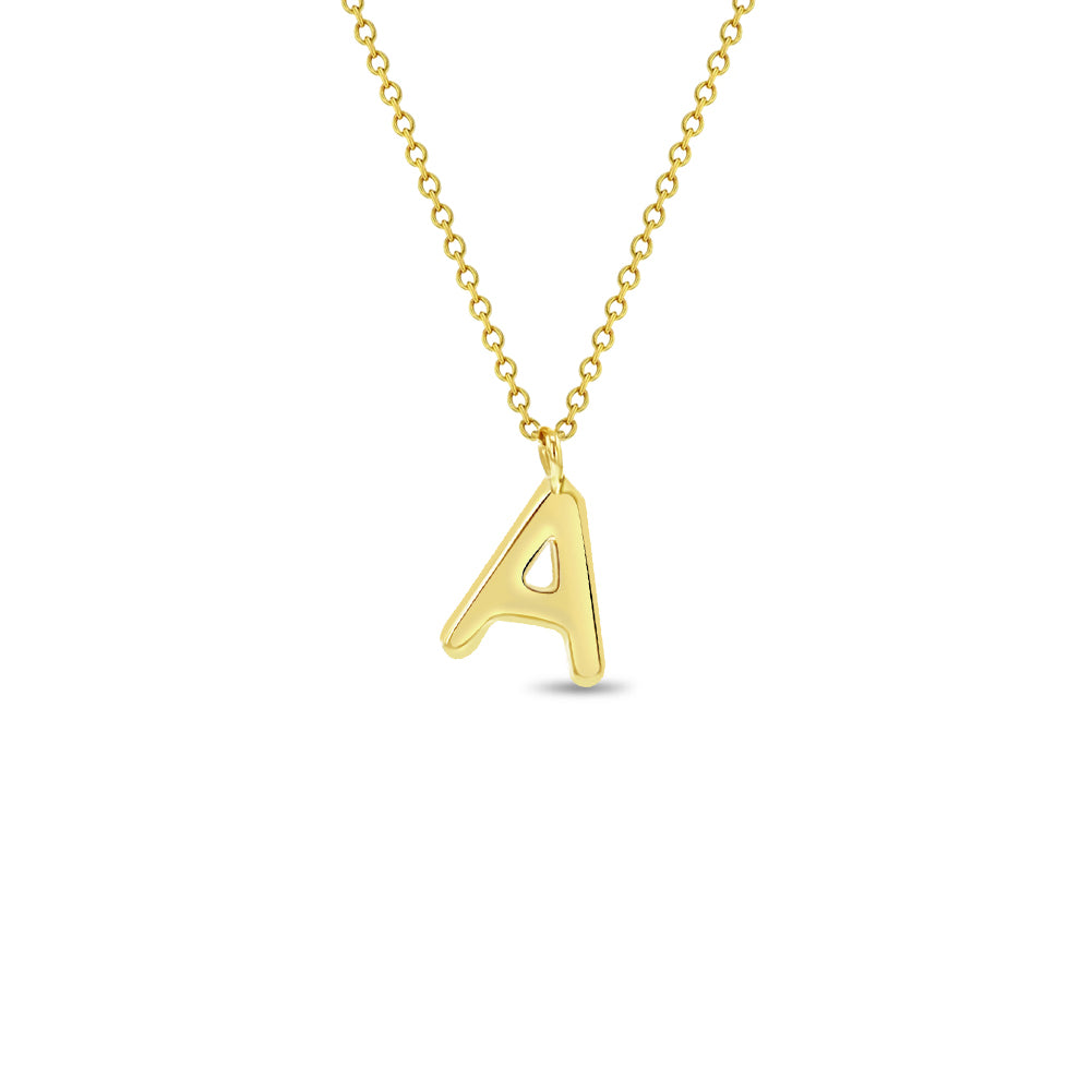 14k Gold Alphabet Letter Women's Necklace