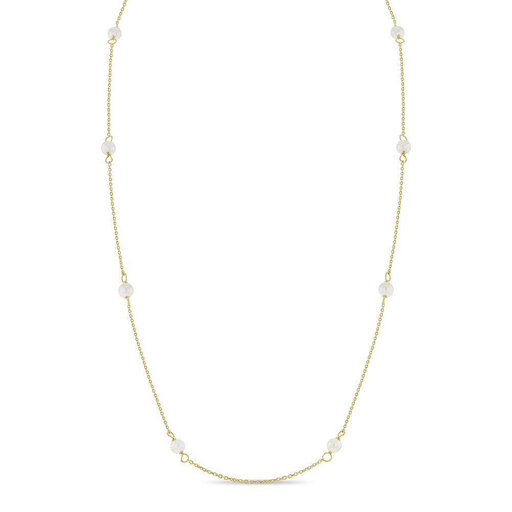 14k Gold 4mm Freshwater Cultured Pearls 16