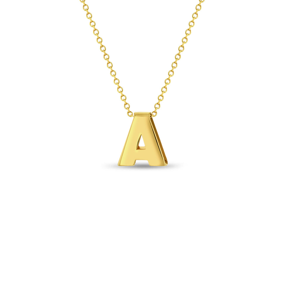 14k Gold Extra Small Letter Women's Pendant/Necklace